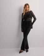 Nelly - Sort - Cute Lace Blouse Top