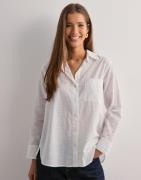 Only - Hvid - Onlsalina L/S Shirt Wvn Noos