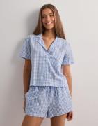 Hunkemöller - Blå - Short Seersucker Check