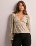 Nelly - Champagne - Sequin Tie Top