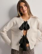 OBJECT - Hvid - Objparvi Sateen Bow Knit Cardigan D