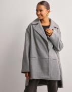 Only - Grå - Onlnancy Life Loose Coat Cs Otw