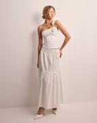 Vero Moda - Hvid - Vmcharlotte Hw Ankle Skirt Wvn Ga S