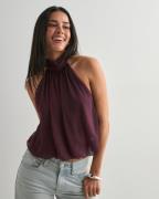 Nelly - Rød - Puffy Halterneck Top