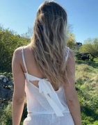 Nelly - Hvid - Flowy Bow Top