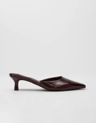 Nelly - Rød - Pointy Square Mule
