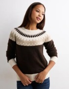 Vero Moda - Brun - Vmsimone Ls Nordic Pullover Ga Rep