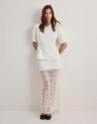 Nelly - Hvid - Lace Maxi Skirt