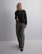 Selected Femme - Sort - Slfessential Ls Boxy Tee Noos