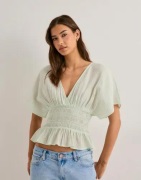 Nelly - Grøn - Spring Smock Blouse