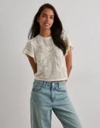 Only - Hvid - Onlestralla S/S Short Structop Knt