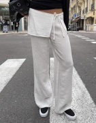 Nelly - Hvid - Skirt Detail Pants