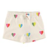 Stella McCartney Kids Sweatshorts - Hvid m. Hjerter