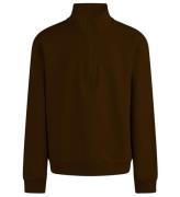 Grunt Sweatshirt - Delfo Sweat Half Zip - Brown