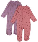 Pippi Baby Heldragt - Natdragt - 2-pak - Dusty Rose