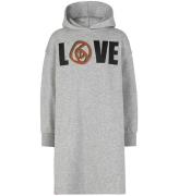 Rosemunde Sweatkjole - Light Grey Logo Print