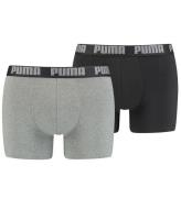 Puma Boxershorts - Basic - 2-pak - MÃ¸rk GrÃ¥/Sort