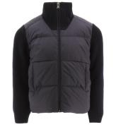 Moncler Cardigan - Uld/Dun - Dark Navy