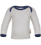 Engel Bluse - Uld/Silke - Natural/Navy Blue