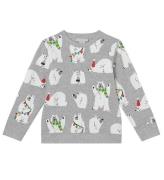 Stella McCartney Kids Sweatshirt - GrÃ¥meleret m. Hvid BjÃ¸rn