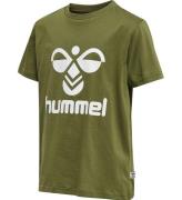 Hummel T-shirt - hmlTres - Capulet Olive