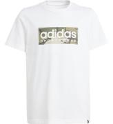 adidas Performance T-shirt - B Camo Lin T - Hvid/GrÃ¸n