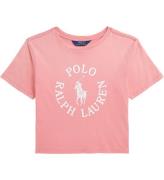 Polo Ralph Lauren T-shirt - Pink m. Hvid