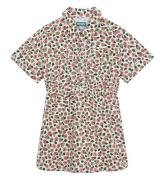 Kenzo Kjole - Denim - Ivory/Rosa m. Blomster