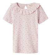 Lil' Atelier T-shirt - NmfRachello - Lilac Ash m. Blomster