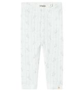 Lil' Atelier Leggings - NbfRachello - Coconut Milk m. Blomster