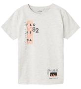 Name It T-Shirt - NkmVictor - Light Grey Melange/Florida