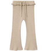 Lil' Atelier Leggings - Strik - Rib - NmfSophia - Travertine/Mel