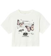 Name It T-Shirt - Cropped - NkfNole - Jet Stream m. Glitter