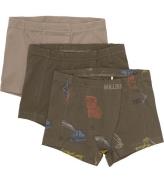 Minymo Boxershorts - 3-pak - Canteen m. Arbejdsbiler