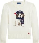 Polo Ralph Lauren Bluse - Uld - Hvid m. Hund