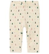 Name It Leggings - Rib - NbnDab - Summer Sand m. JuletrÃ¦er