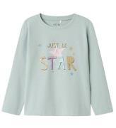 Name It Bluse - NmfVix - Gray Mist/Just Be A Star