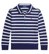 Polo Ralph Lauren Polobluse m. LynlÃ¥s - Navy/Hvidstribet