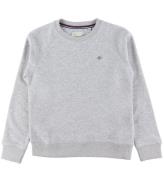 Gant Sweatshirt - Shield C-Neck - Light Grey Melange