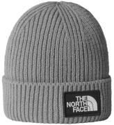 The North Face Hue - Strik - Logo Box Cuffed - Gråmeleret