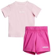 adidas Performance T-shirt Sæt - I LIN T-SET 160 - CLPINK/WHITE