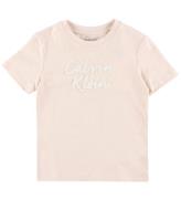 Calvin Klein T-shirt - Colour Logo - Silver Peony Pink