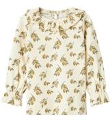 Lil' Atelier Bluse - Rib - NmfGavo - Turtledove/Lemon