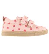 Angulus Sneakers - Kanvas - Rosebud Hearts/Tan