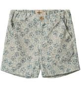 Wheat Shorts - Elvig - Aqua Hawaii Flowers