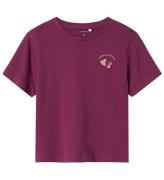 Name It T-shirt - NmfBetria - Boysenberry m. Glitter