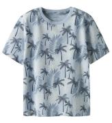 Name It T-shirt - NkmValther - Celestial Blue/Palms