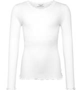 Rosemunde Bluse - Rib - Balta - New White m. Blonder