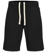 Jack & Jones Sweatshorts - JpstBill - PlissÃ© - Black