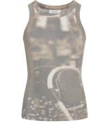 Grunt Top - GrFrille - Brun m. Print